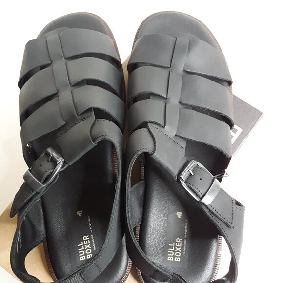 Bullboxer Men\'s Leather Sandal size 12M Black